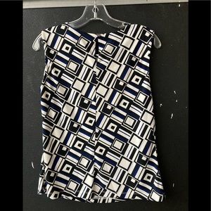 Calvin Klein pleated neckline sleeveless XS top EUC
